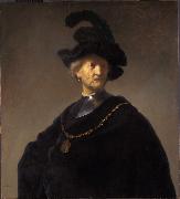 Old man with gorget and black cap (mk33) Rembrandt